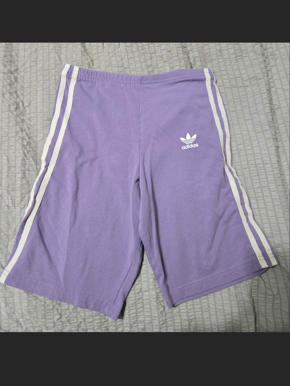 adidas Kids Purple Lavender Biker Shorts